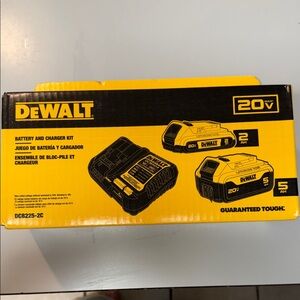 DEWALT 20V Battery and Charger Kit - Yellow